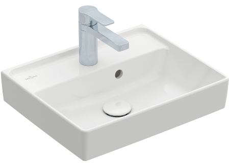 Villeroy&amp;Boch Раковина, Collaro, шгв 450*370*85, отверстия для смесителя-1, CeramicPlus, цвет-альпийский белый 433445R1