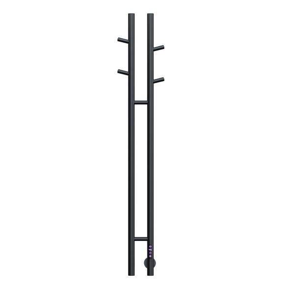 Полотенцесушитель электрический Vincea VTD-1D2BE 25х130, черный, таймер