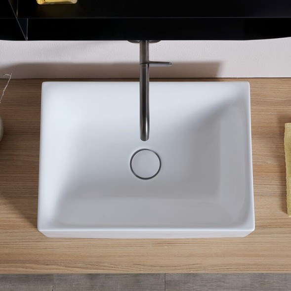 Раковина Scarabeo SKINNY накладная без перелива без отверстий цвет белый 5413