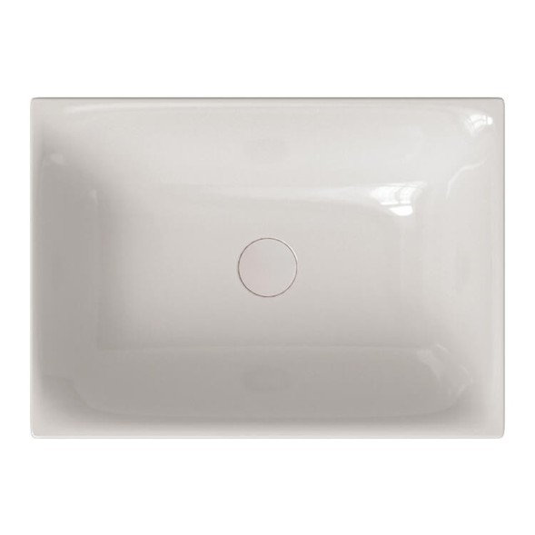 Раковина Scarabeo SKINNY накладная без перелива без отверстий цвет белый 5413