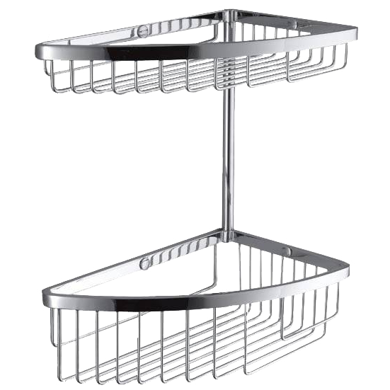 Полочка корзинка COLOMBO DESIGN ANGOLARI B9612 угловая двойная цвет хром