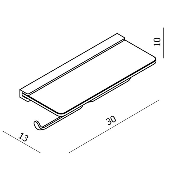 Бумагодержатель LANGBERGER MELVIN 32042B двойной подвесной с полкой цвет хром