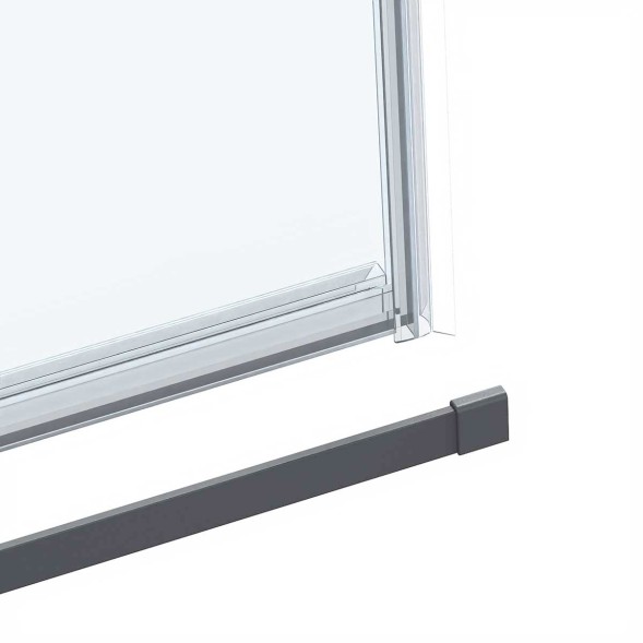 Vincea Душевая дверь Комо Софт (Como Soft) VDS-1CS110CLGM, 1100, вороненая сталь, стекло прозрачное