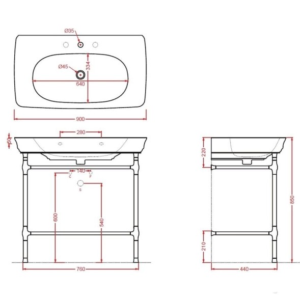 Консоль Artceram Civitas  напольная/пристенная с полкой цвет хром CIA005 71