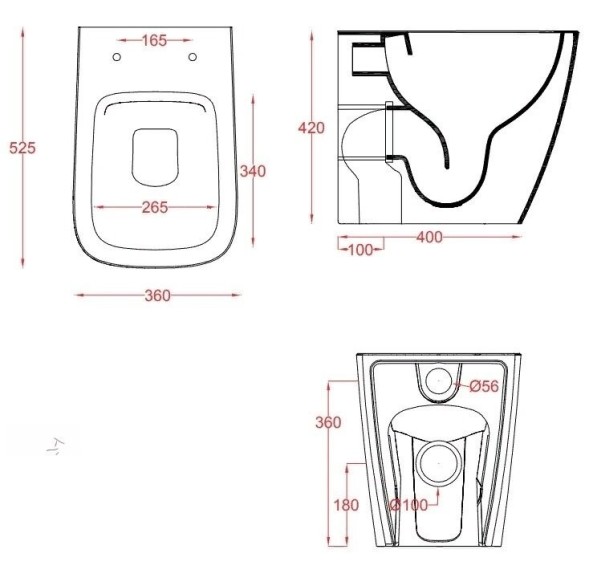 Унитаз Artceram A16 приставной безободковый цвет белый ASV004 01 00