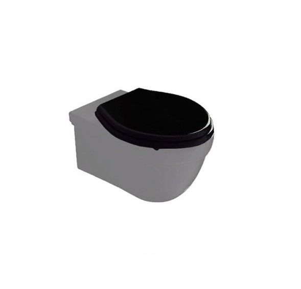 Сиденье с крышкой GALASSIA ETHOS 8495 NE петли хром цвет черный глянцевый