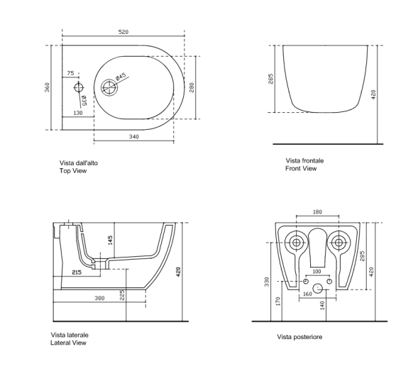 Биде GALASSIA Dream 7335 подвесное
