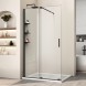 Vincea Душевая перегородка Волк-Ин (Walk-In) VSW-1WSL120CLB, 1200*2000, черный матовый, стекло прозрачное