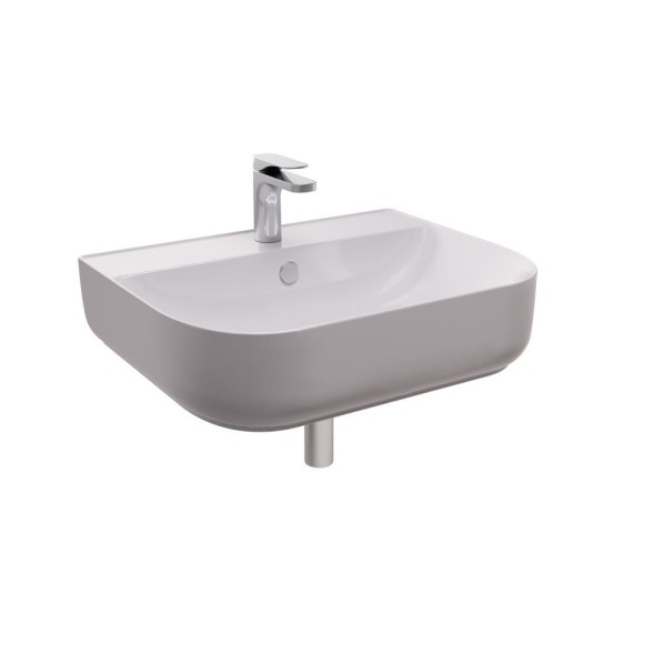 Hidra Gio, накладная/подвесная раковина 60x49x15h см, цвет черный матовый