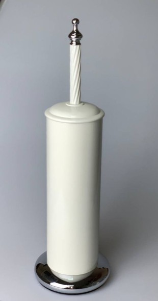 Stil Haus Giunone, напольный металлический ёрш, цвет хром - белый