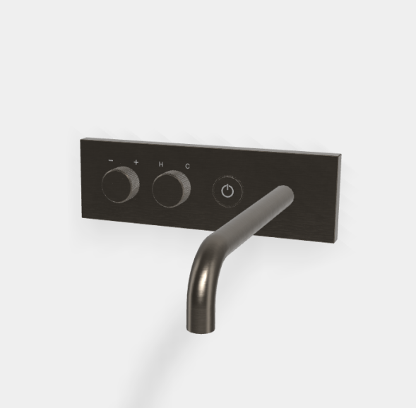 Смеситель для раковины, Fima Carlo Frattini, Switch ON, цвет-черный хром брашированный F5951LX5/180CS