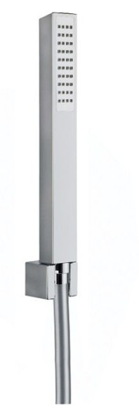 Fiore Shower, набор для душа: 1-режимный ручной душ, шланг 150 см, держатель ручного душа, цвет черный матовый