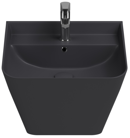 Раковина ISVEA Sott'Aqua подвесная ШГВ 500*420*515 отверстия для смесителя 1 цвет антрацит матовый 10SQ37002-2C