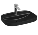 Раковина полувстраиваемая ISVEA Infinity 55 прямоугольная 55см, с отверстием под смеситель цвет черный матовый 10NF50055-2N