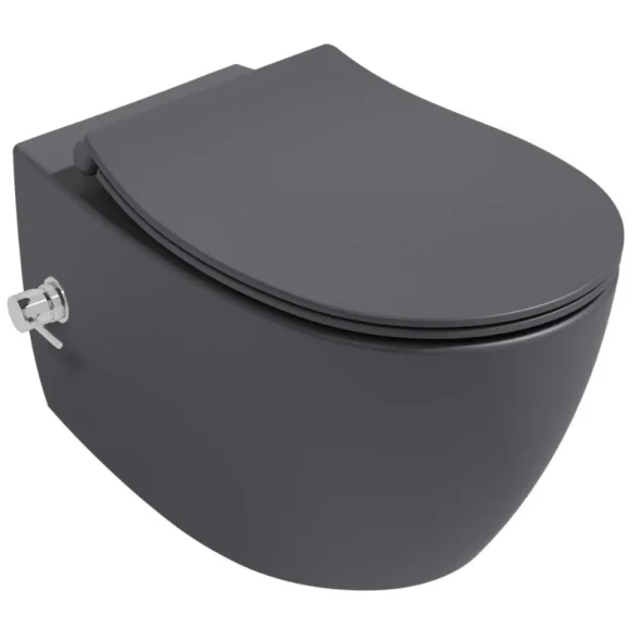 Унитаз ISVEA Sentimenti Neo подвесной с функцией биде цвет антрацит матовый 10ARS1015I-2C
