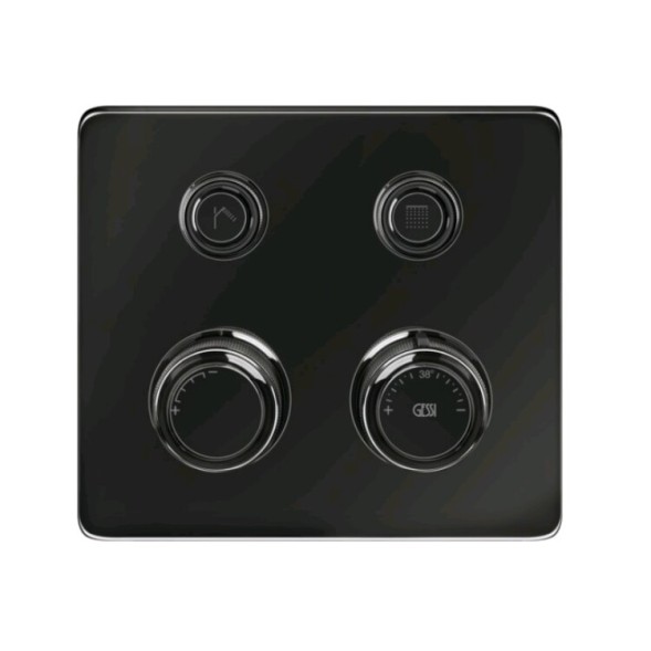 Gessi Смеситель для душа, Hi Fi Eclectic, на 2 потребителя, цвет черный металл  65232#706