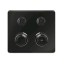 Gessi Смеситель для душа, Hi Fi Eclectic, на 2 потребителя, цвет черный металл  65232#706