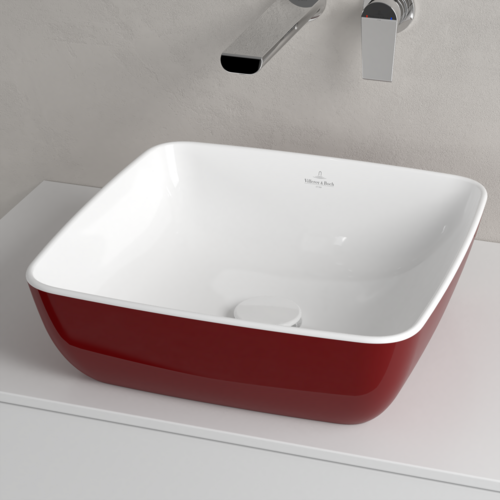 Villeroy&amp;Boch Раковина, Artis, шгв 410*410*130, отверстия для смесителя-отсутствуют, CeramicPlus, цвет-камень белый 417841RW