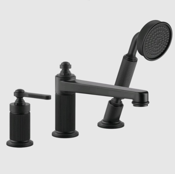Gessi Смеситель для ванны и душа, VENTI20, цвет черный матовый 65037#299