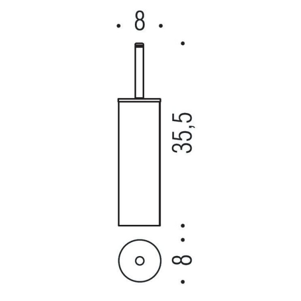 Ершик COLOMBO DESIGN LUNA B0506 напольный цвет хром