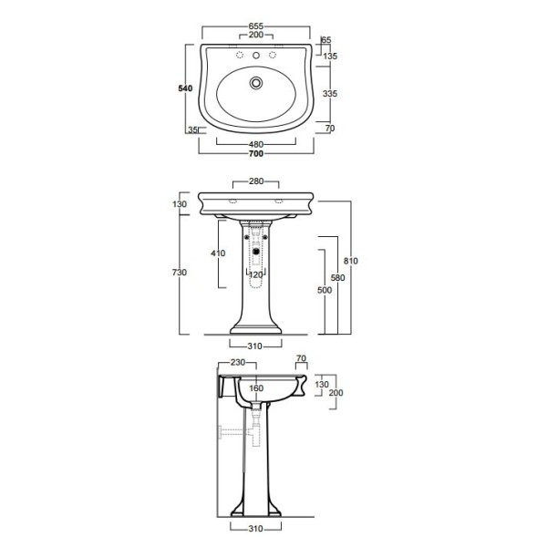 Пьедестал SIMAS LANTE напольный цвет белый LA03