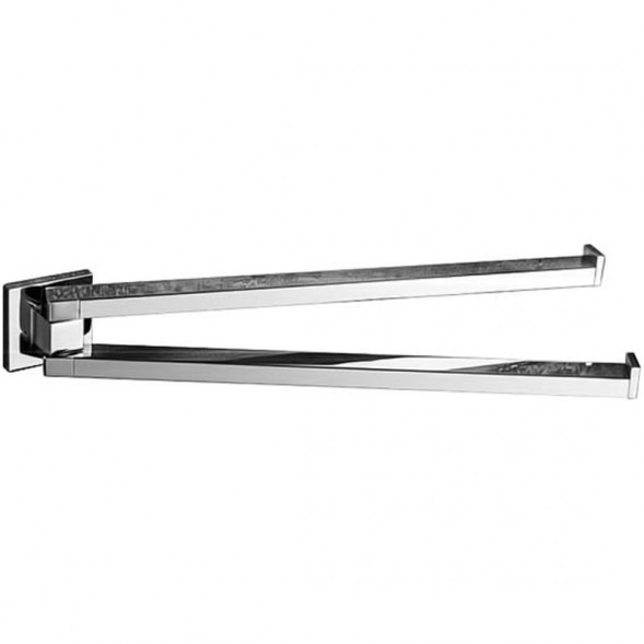 Полотенцедержатель COLOMBO DESIGN BASICQ B3712 двойной цвет хром