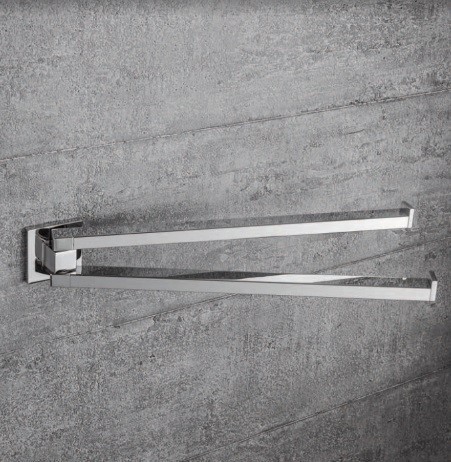 Полотенцедержатель COLOMBO DESIGN BASICQ B3712 двойной цвет хром