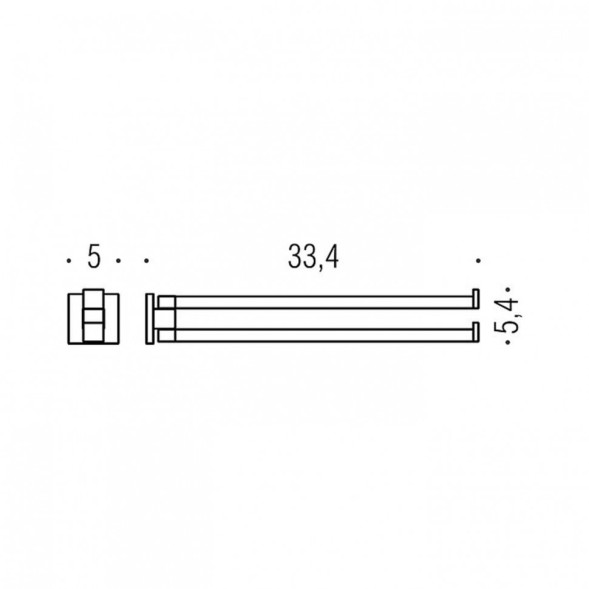 Полотенцедержатель COLOMBO DESIGN BASICQ B3712 двойной цвет хром