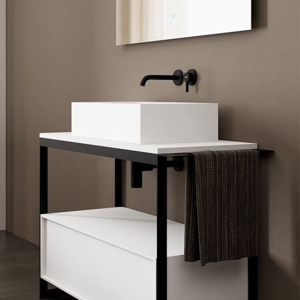 Раковина Scarabeo SKINNY накладная без перелива без отверстий цвет белый 5414