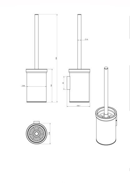 Ерш LANGBERGER ACCESSORIES 70225A подвесной цвет хром