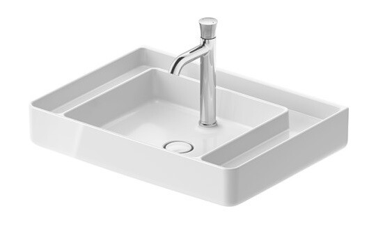 Duravit Раковина, Bento Starck Box, шгв 650*480*190, отверстия для смесителя-1, HygieneGlaze, цвет белый 2379652000