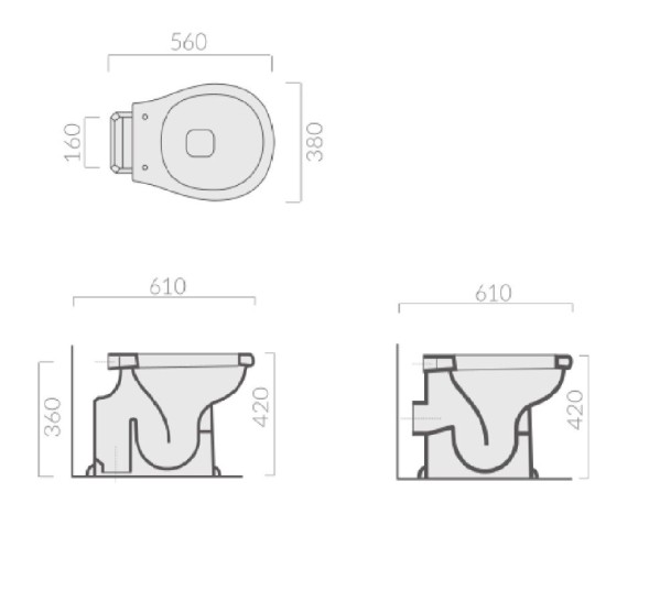 Унитаз GALASSIA ETHOS 8419 напольный слив в стену цвет белый глянцевый