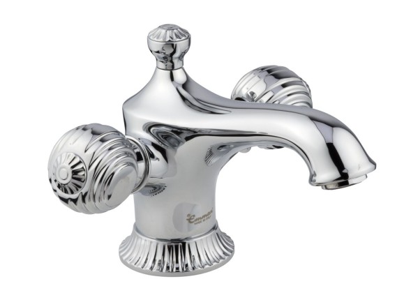 Emmevi The One Cloe, смеситель с донным клапаном для раковины. Металлические ручки, цвет хром 98003/CR