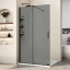 Vincea Душевая перегородка Волк-Ин (Walk-In) VSW-1WSL120CGB, 1200*2000, черный матовый, стекло тонированное