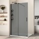 Vincea Душевая перегородка Волк-Ин (Walk-In) VSW-1WSL120CGB, 1200*2000, черный матовый, стекло тонированное