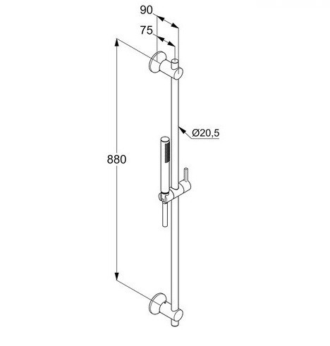Душевой гарнитур KLUDI NOVA FONTE D?co 2084005-35