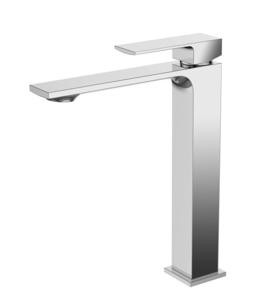 AQG Bold, высокий однорычажный смеситель для раковины (излив 16 см), без донного клапана, цвет белый матовый