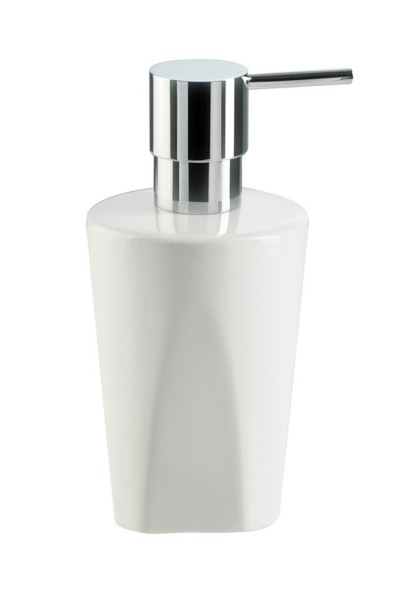 Stil Haus Liz, настольный керамический дозатор, цвет хром - белая керамика