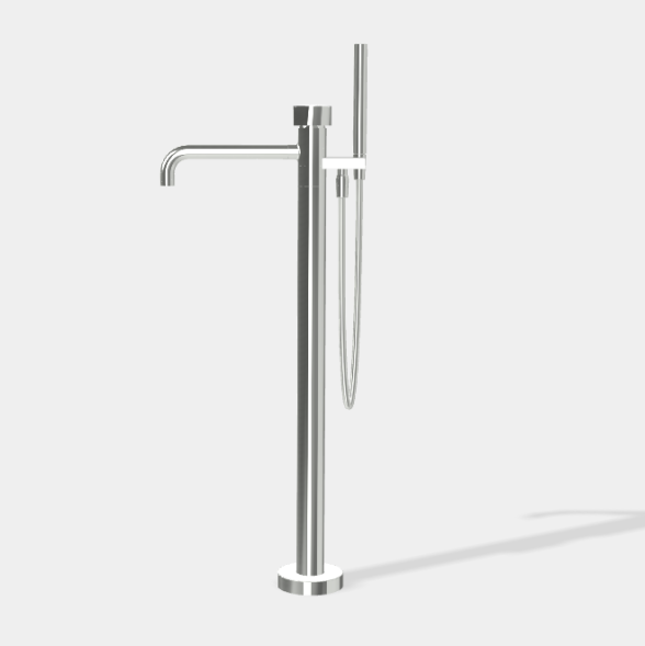 Смеситель для ванны и душа, Fima Carlo Frattini, So, напольный, цвет-хром F3184/4NCR