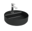 Раковина накладная ISVEA Infinity 42 круглая 42см, с отверстием под смеситель цвет черный матовый 10NF65042-2N