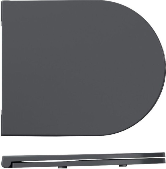 Сиденье для унитаза ISVEA Infinity VEA Rondo F50 ШГ 365*445 цвет антрацит матовый 40KF0522I-S