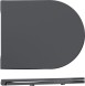 Сиденье для унитаза ISVEA Infinity VEA Rondo F50 ШГ 365*445 цвет антрацит матовый 40KF0522I-S