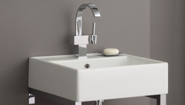 Stil Haus INOX, квадратная керамическая раковина, цвет белый