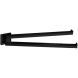 Полотенцедержатель COLOMBO DESIGN BASICQ B3712.NM двойной цвет черный матовый