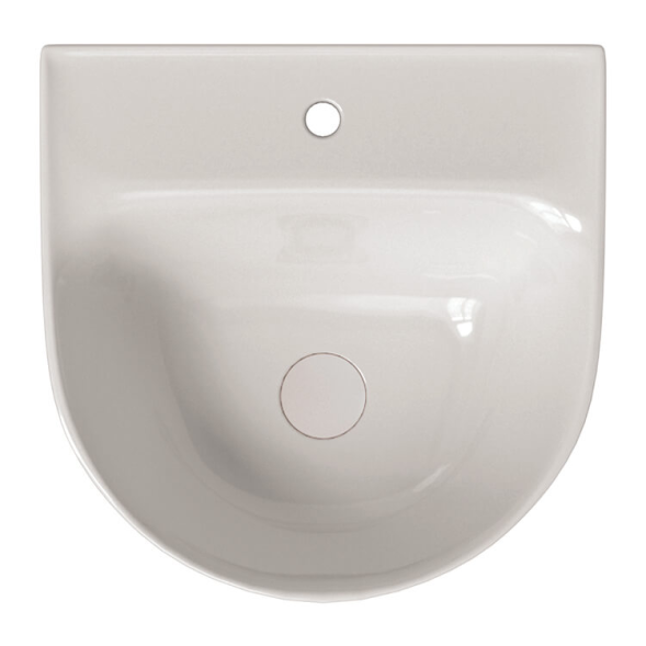 Раковина Scarabeo SKINNY накладная без перелива с одним отверстием цвет белый 5410