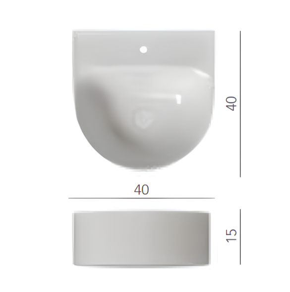 Раковина Scarabeo SKINNY накладная без перелива с одним отверстием цвет белый 5410