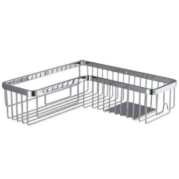 Полочка корзинка COLOMBO DESIGN ANGOLARI B9614 угловая одинарная с металлической полочкой цвет хром