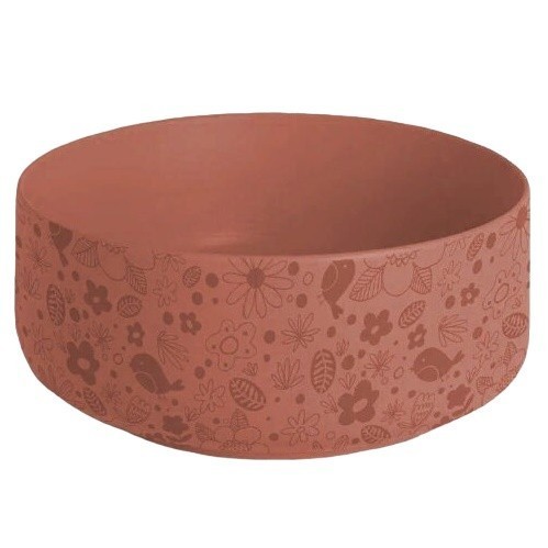 Раковина Artceram Cognac Quadro без отверстий с декором LOL цвет rosso corallo COL001 14 87