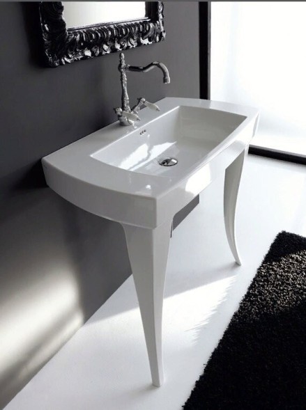 Раковина Artceram Jazz на ножки с одним отверстием цвет белый JZL001 01 00