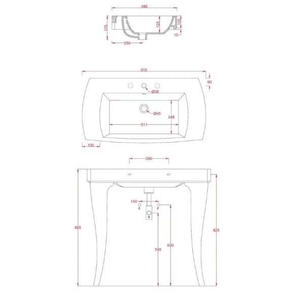 Раковина Artceram Jazz на ножки с одним отверстием цвет белый JZL001 01 00